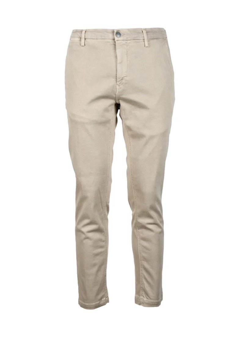 Replay Beige Cargo Trousers With Functional Pockets And Stretch Fabric