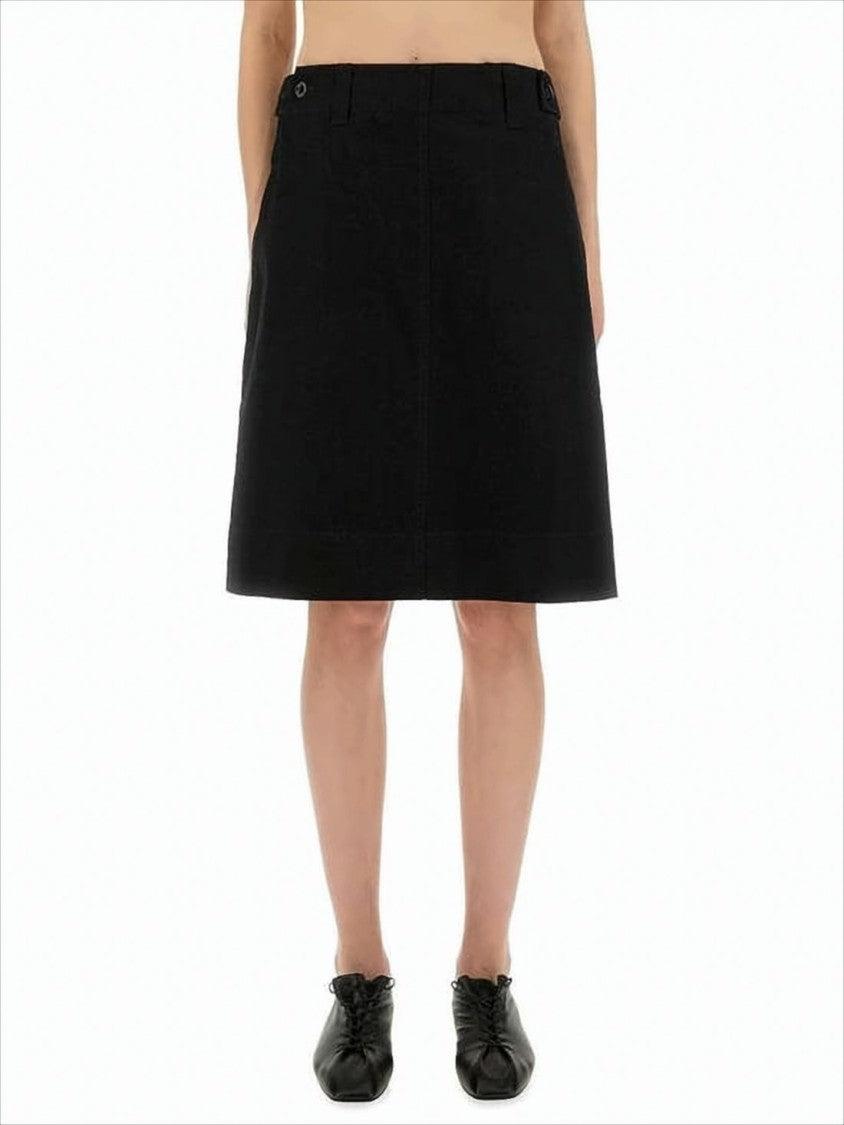 Margaret Howell Structured A-Line Midi Skirt With Clean Design