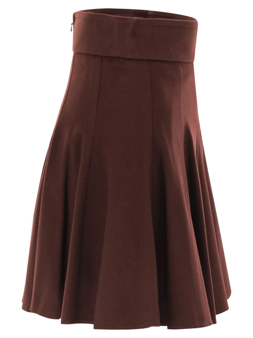 Max Mara Brava1234 Camel Drape Mini Skirt
