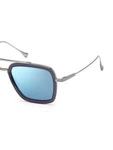 Dita Bold Geometric Frame Sunglasses With Metallic Finish