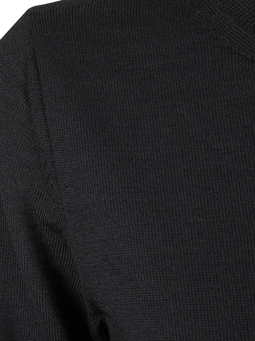 Comme Des Garçons Black Knit Cardigan With Contrasting Button Fastening