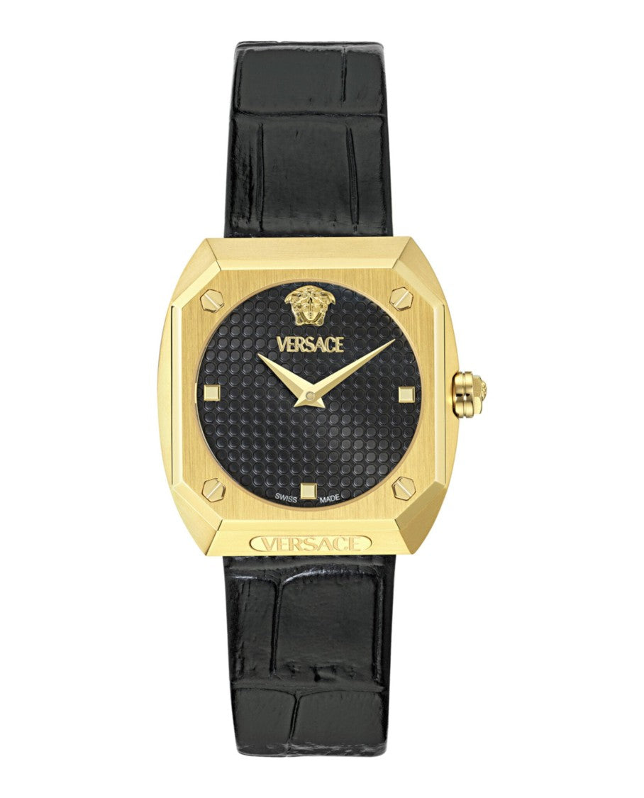 Versace Antares Leather Watch