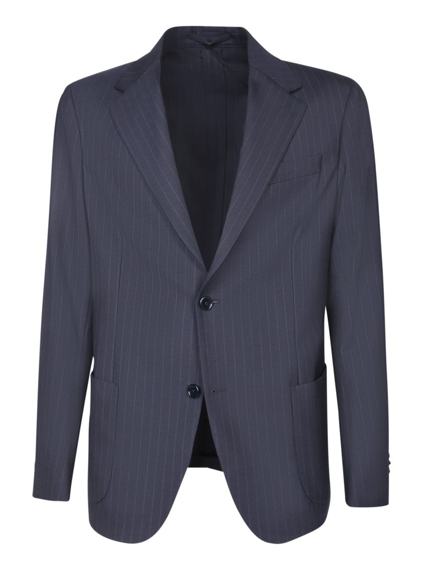 Lardini Pinstriped Suit With Tailored Fit And Detailing
