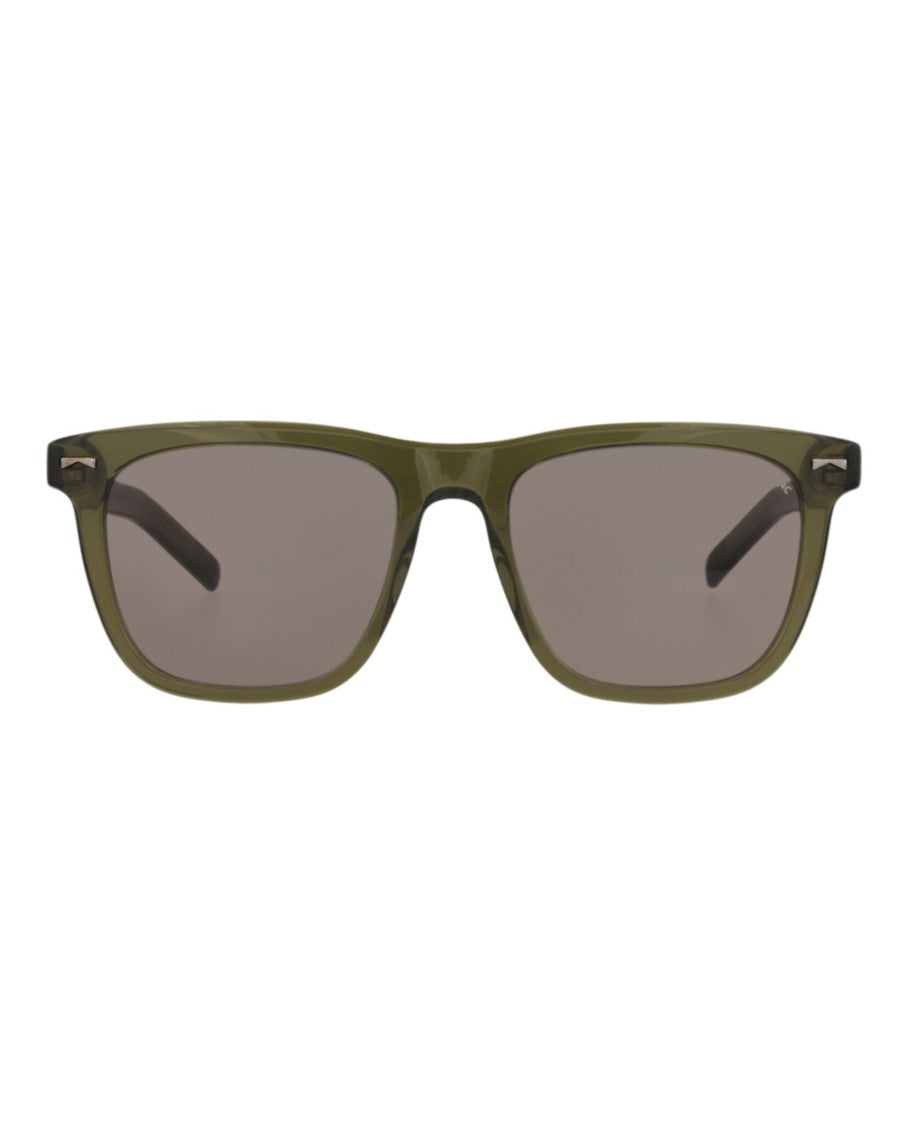 Montblanc Square-Frame Acetate Sunglasses With Saddle Nose Bridge