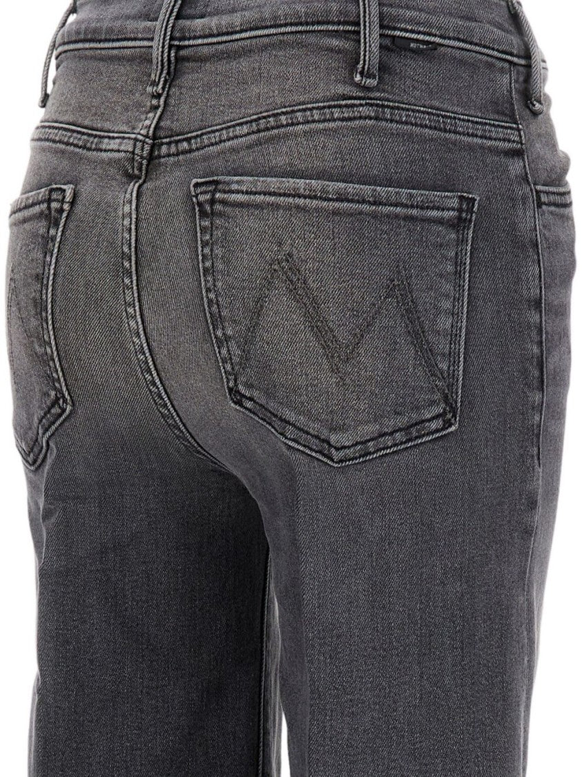 Mother Wide-Leg Cropped Jeans With Raw Hem Detailing