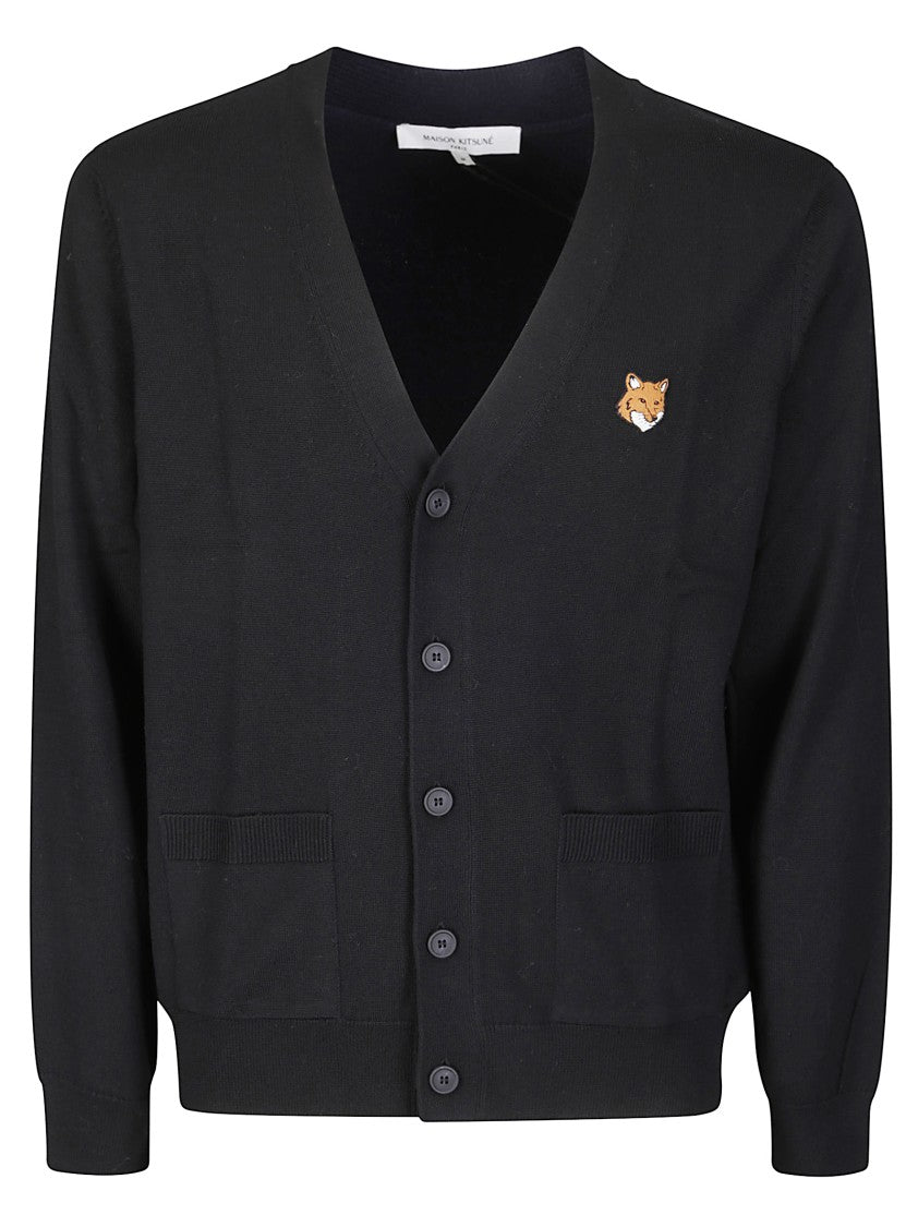 Maison Kitsuné Fox Head Merino Regular Cardigan