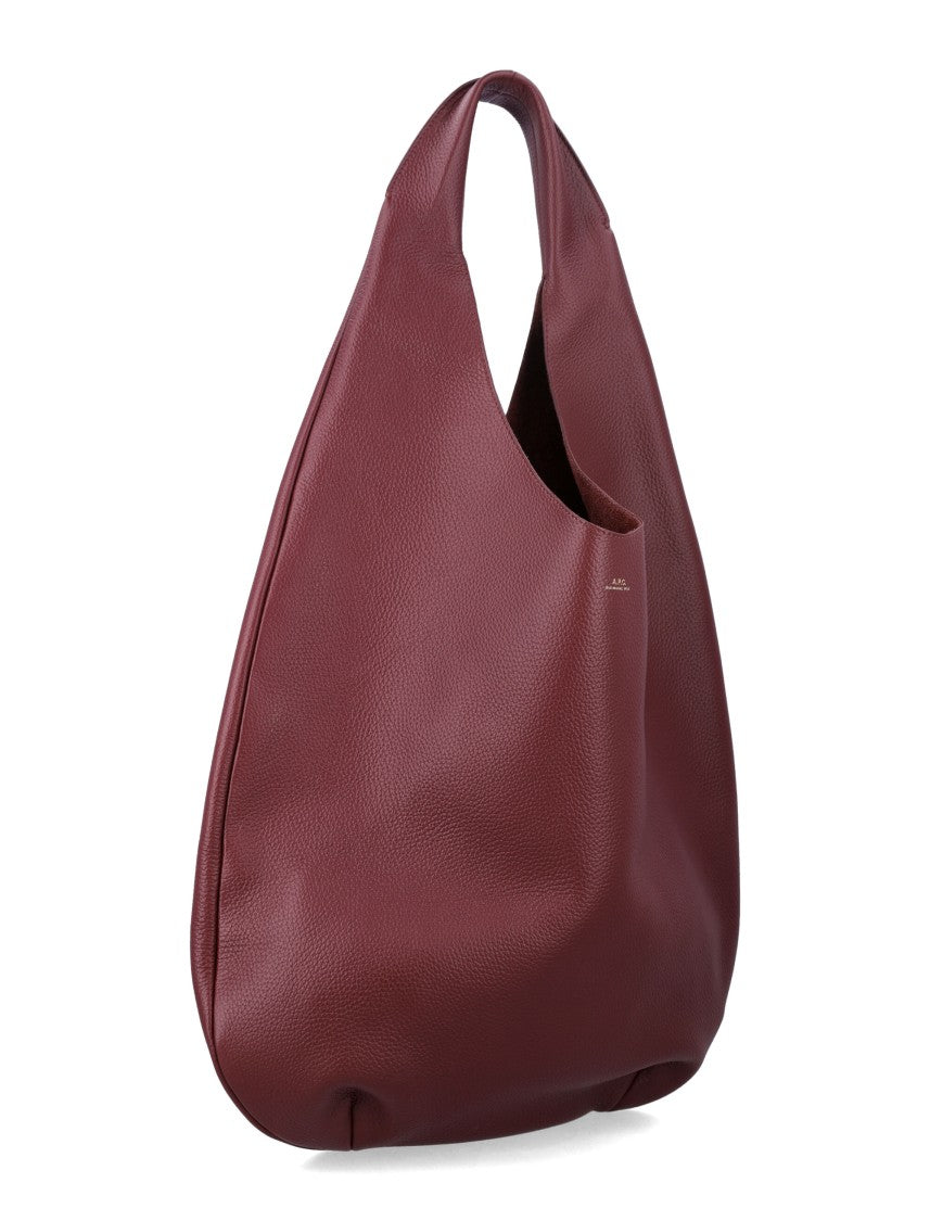 A.P.C. Grain Leather Le Neige Tote Bag