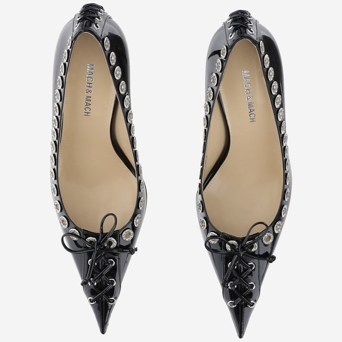 Mach & Mach Corset-Style Crystal-Embellished Pumps