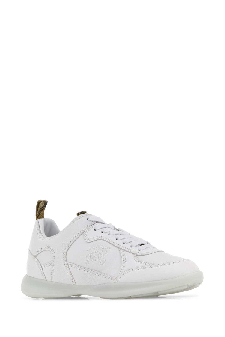Burberry White Leather Sneakers