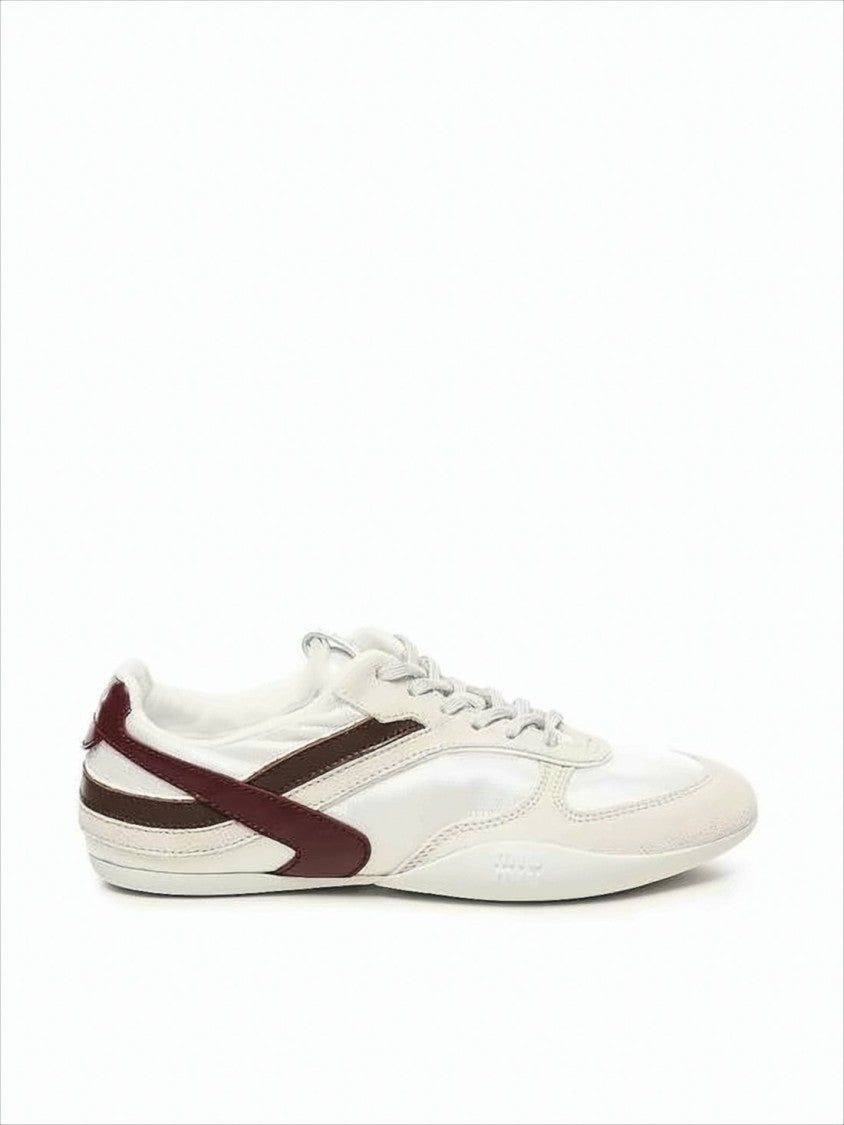 Miu Miu Low-Profile Sneakers With Polyamide And Suede Accents