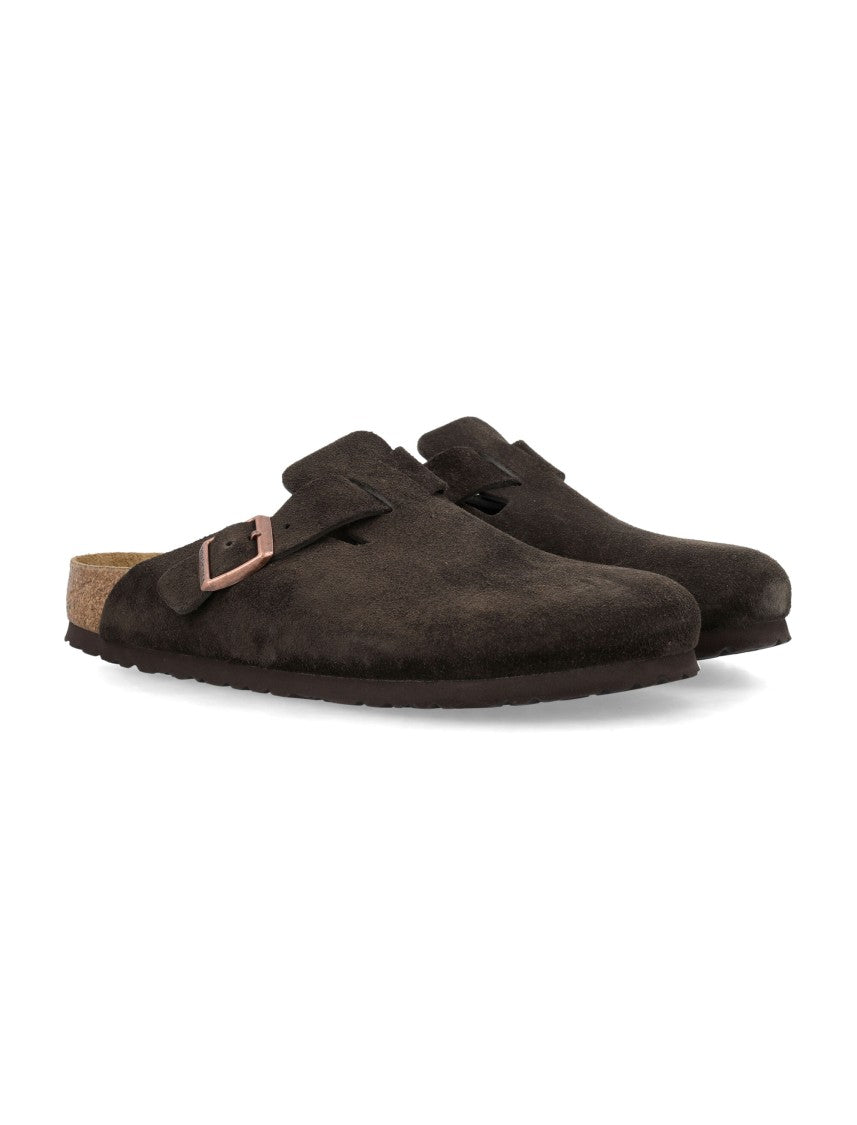 Birkenstock Boston Soft Suede Leather Mules