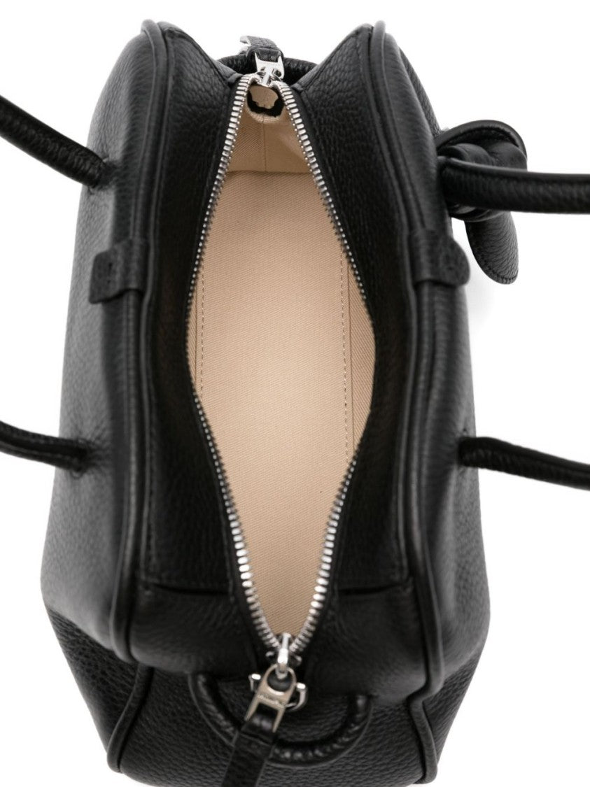 Jacquemus Black Knot Detail Textured Leather Bag