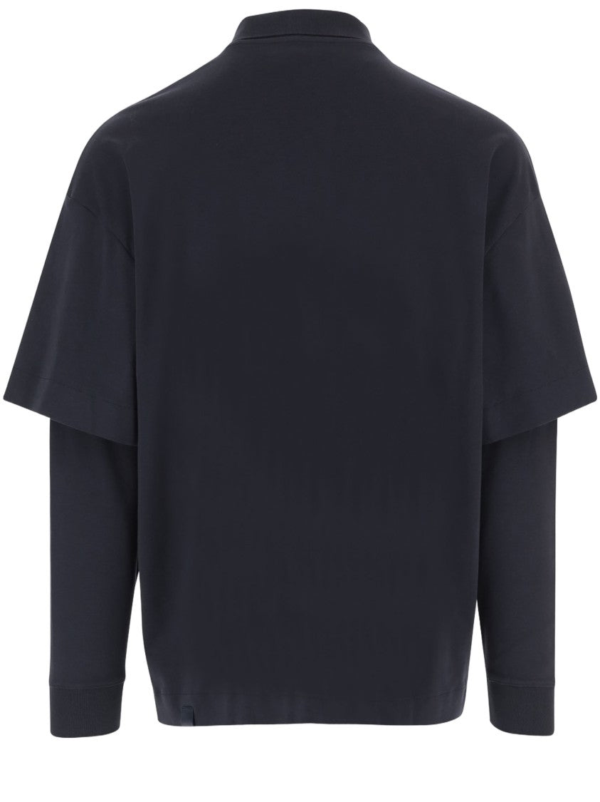 Darkpark Long-Sleeved Cotton Polo Shirt