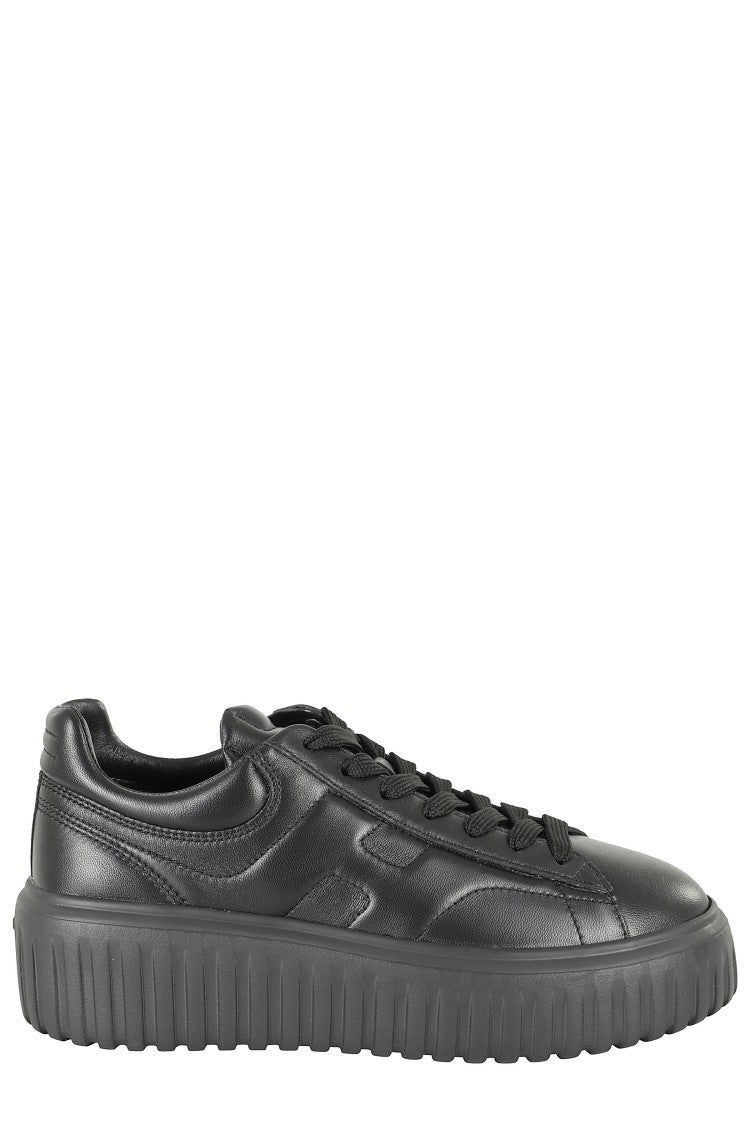 Hogan H-Stripes Leather Platform Sneakers