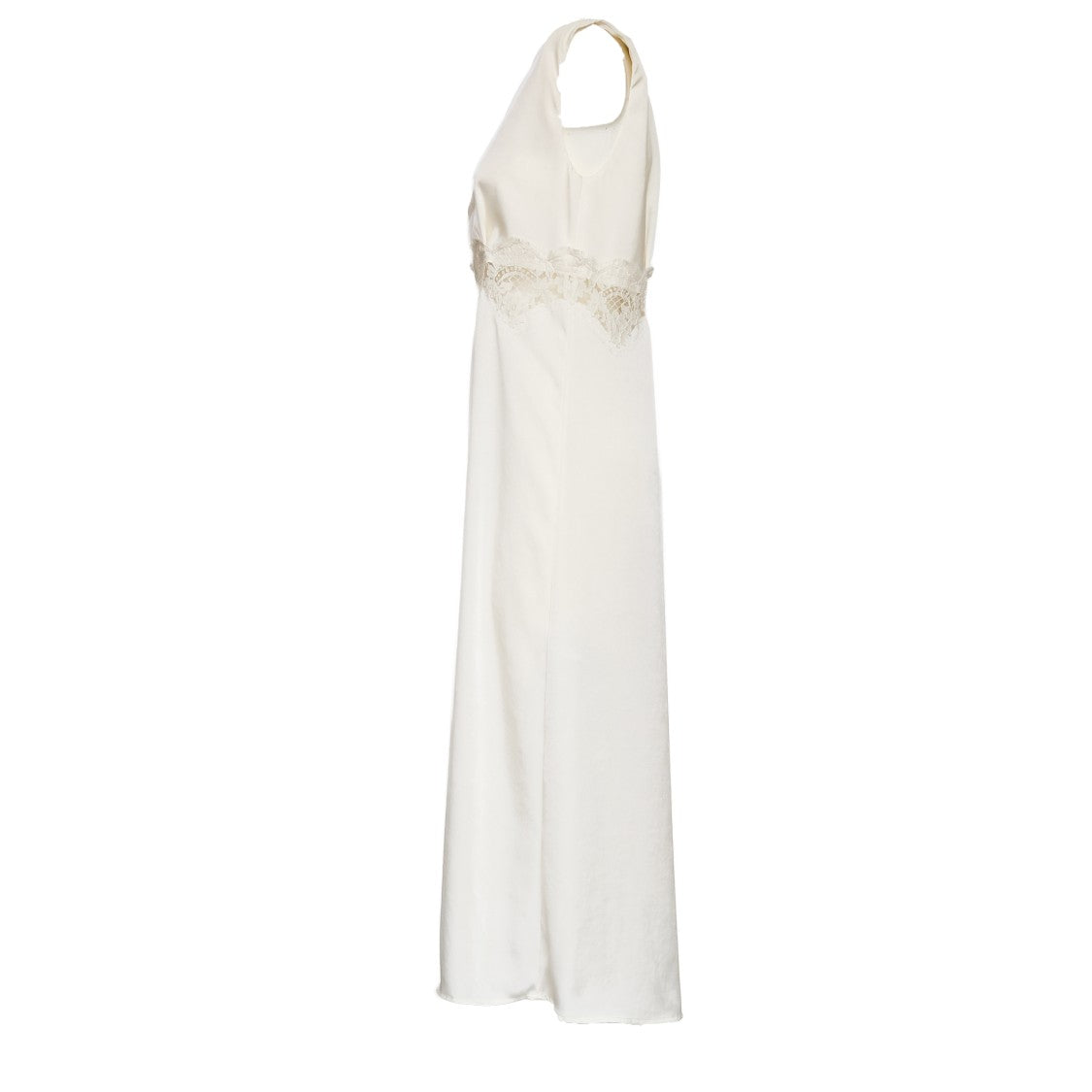 Parosh Paky Lace Detail V-Neck Maxi Dress
