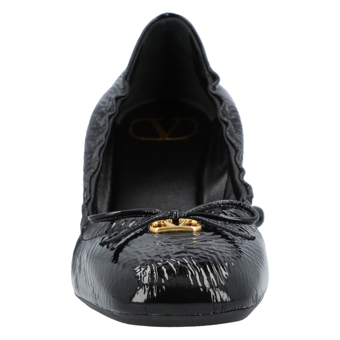 Valentino Vlogo Signature Ruched Slip-On Ballerina