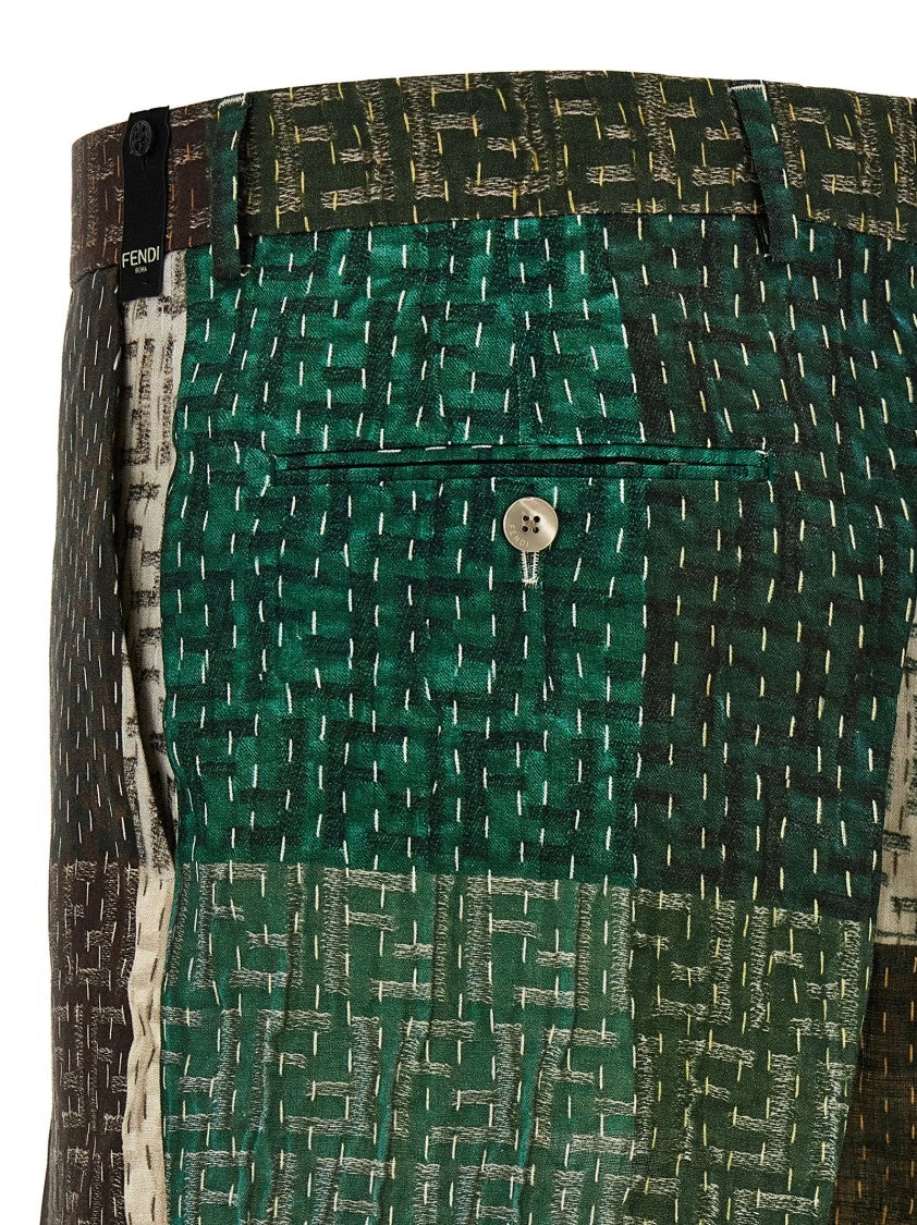 Fendi Patchwork Bermuda Shorts