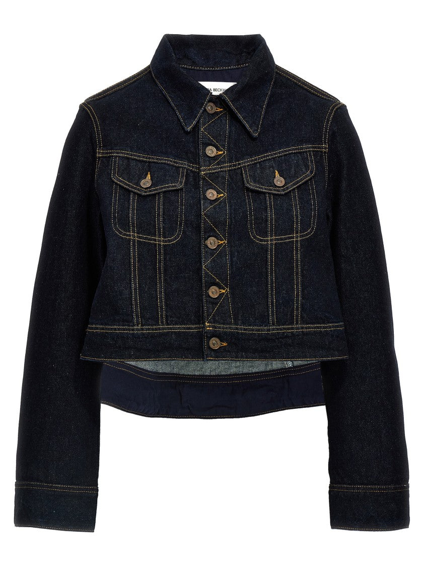 Victoria Beckham Denim Cropped Jacket