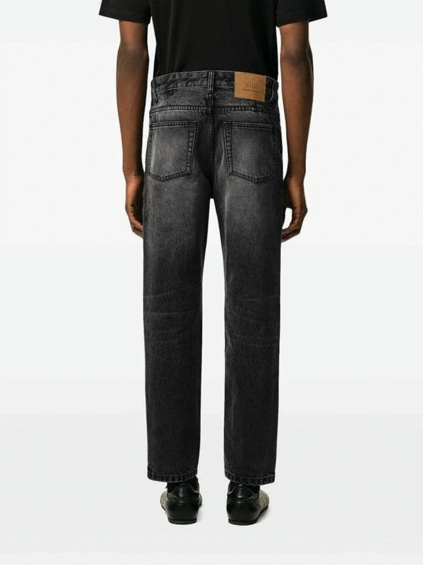Ami Paris Tapered Fit Denim Jeans With Classic Five-Pocket Design