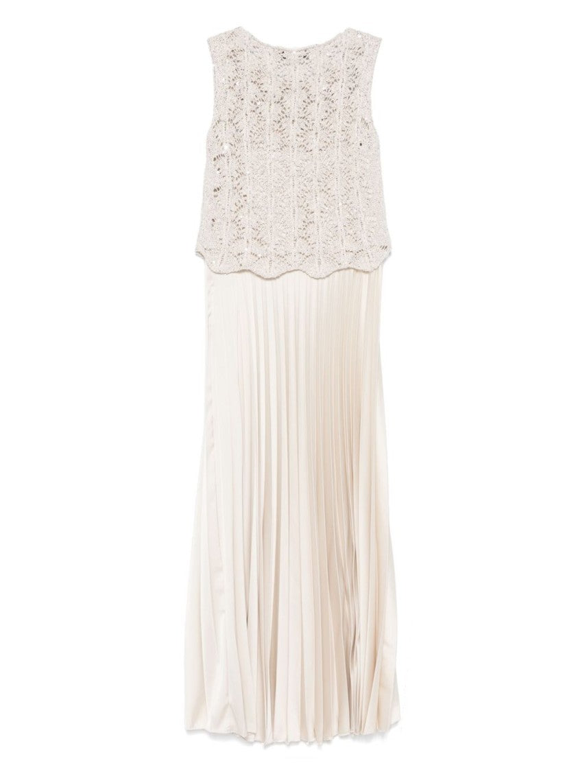 D. Exterior Maxi Dress With Crew Neck