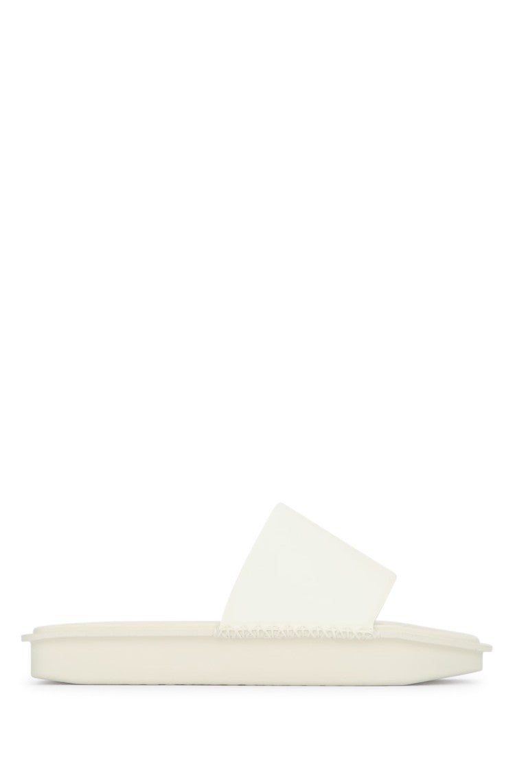 Y-3 Yamamoto Minimalist White Sneakers With Unique Strap Detail