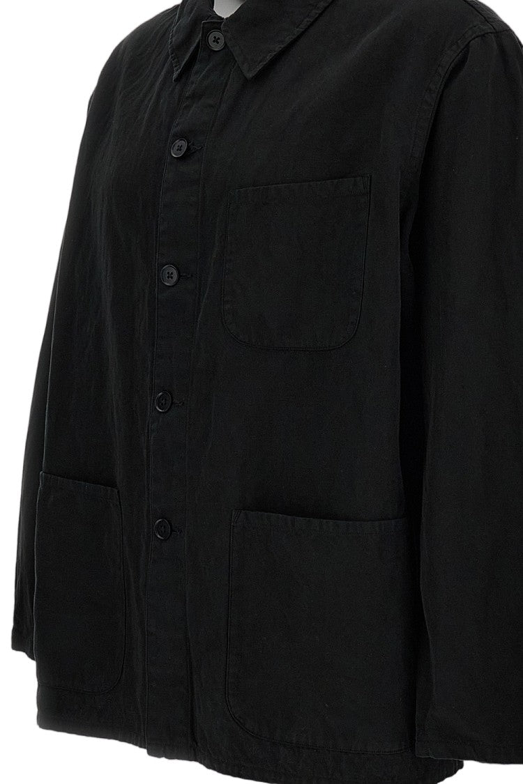 Kaptain Sunshine Boxy Cut Cotton-Linen Blend Workwear Jacket