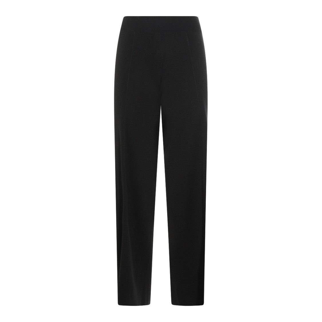 Fabiana Filippi Straight-Leg Navy Trousers With Elastic Waistband And Tailored Fit