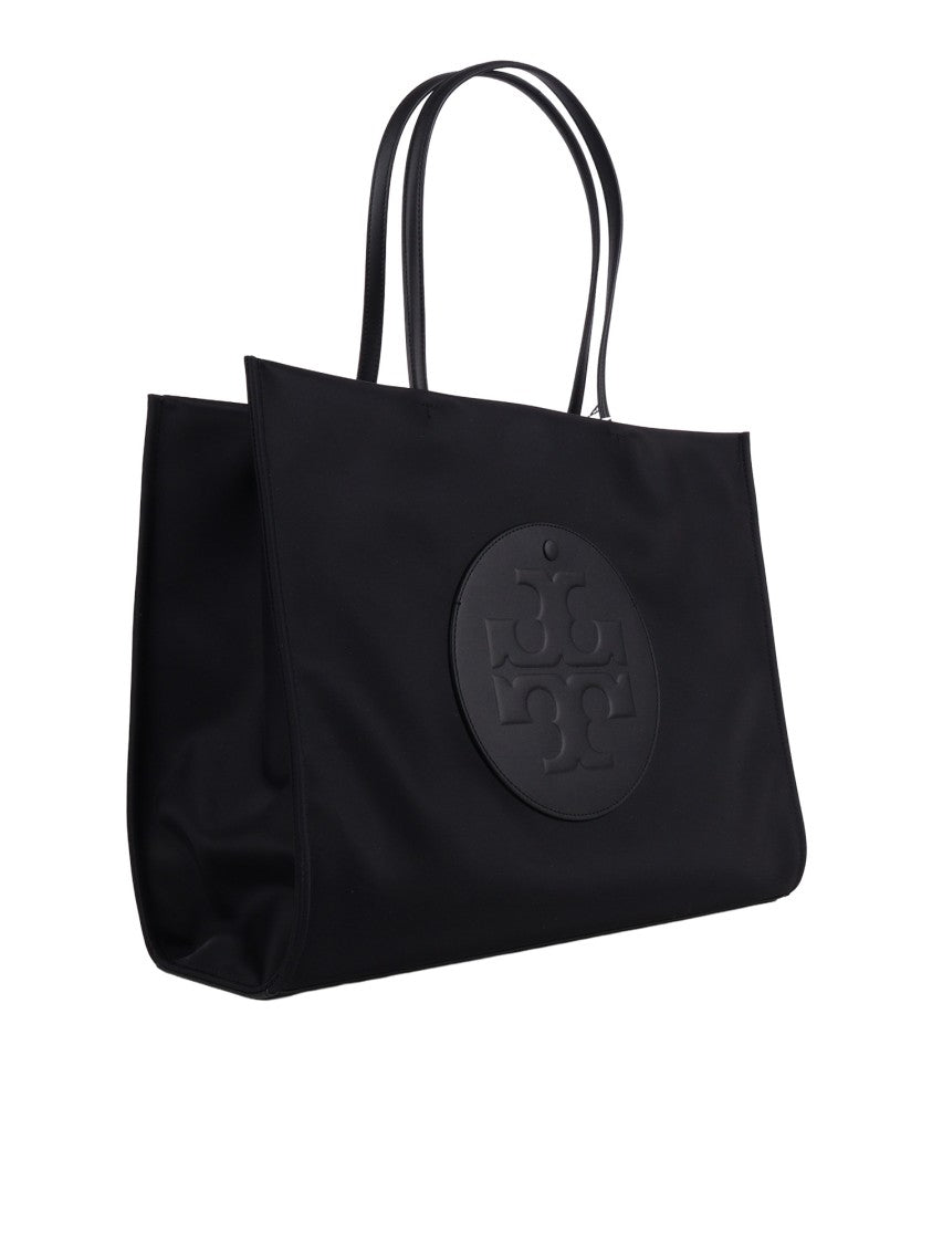 Tory Burch Black Ella Rectangular Polyamide Tote Bag
