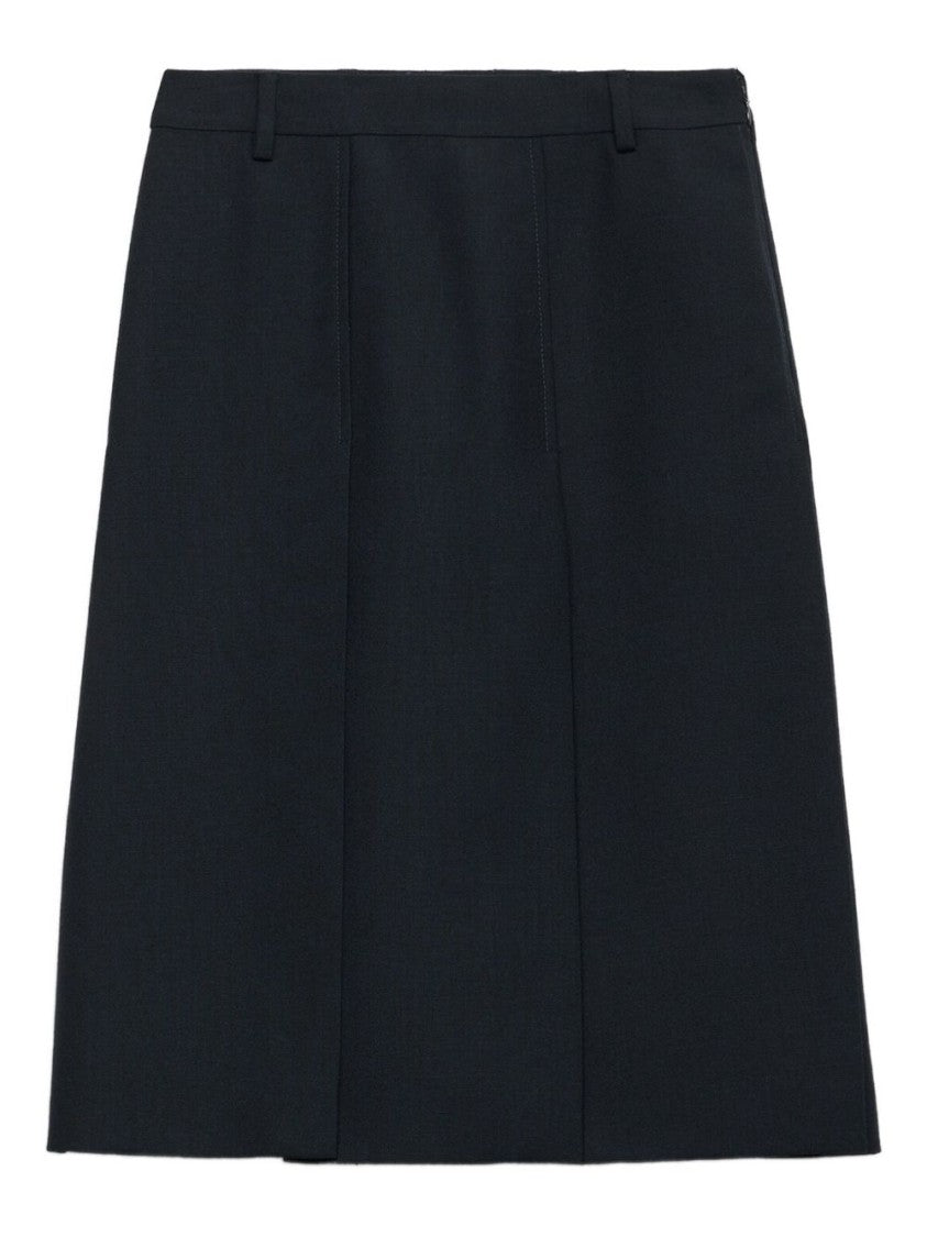 Prada Tailored Black Midi Skirt