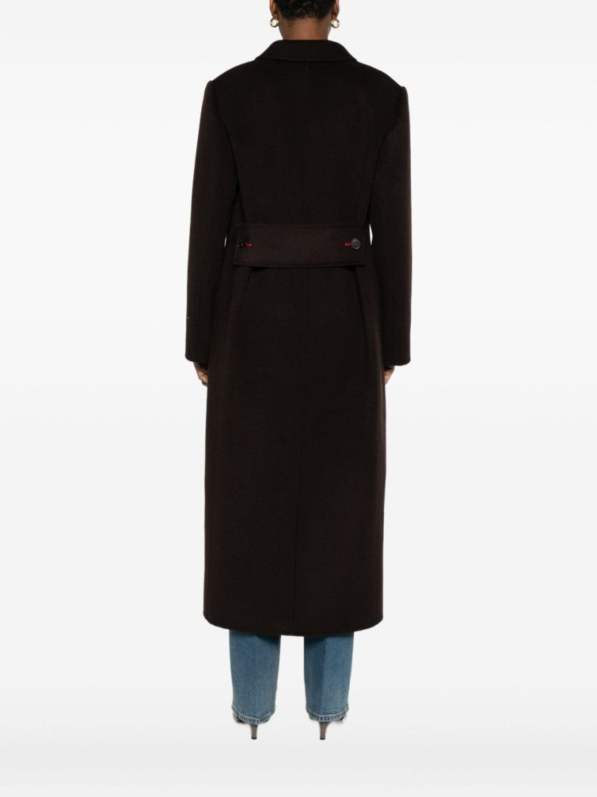 Victoria Beckham Double-Breasted Wool-Cashmere Blend Victoria Beckham Coat