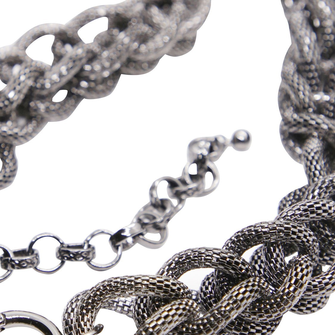 Antonelli Firenze Intricately Woven Metallic Chain Necklace