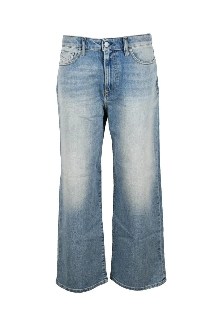 Diesel Light Blue Krashee Straight Cotton Elastane Jeans