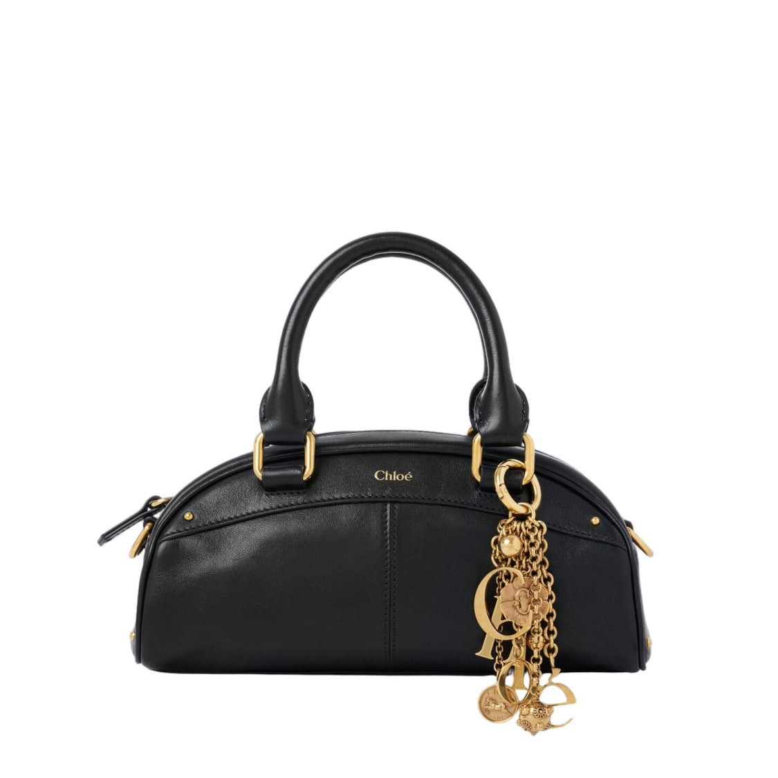 Chloé Structured Small Bowling Bag In Soft Calfskin Leather