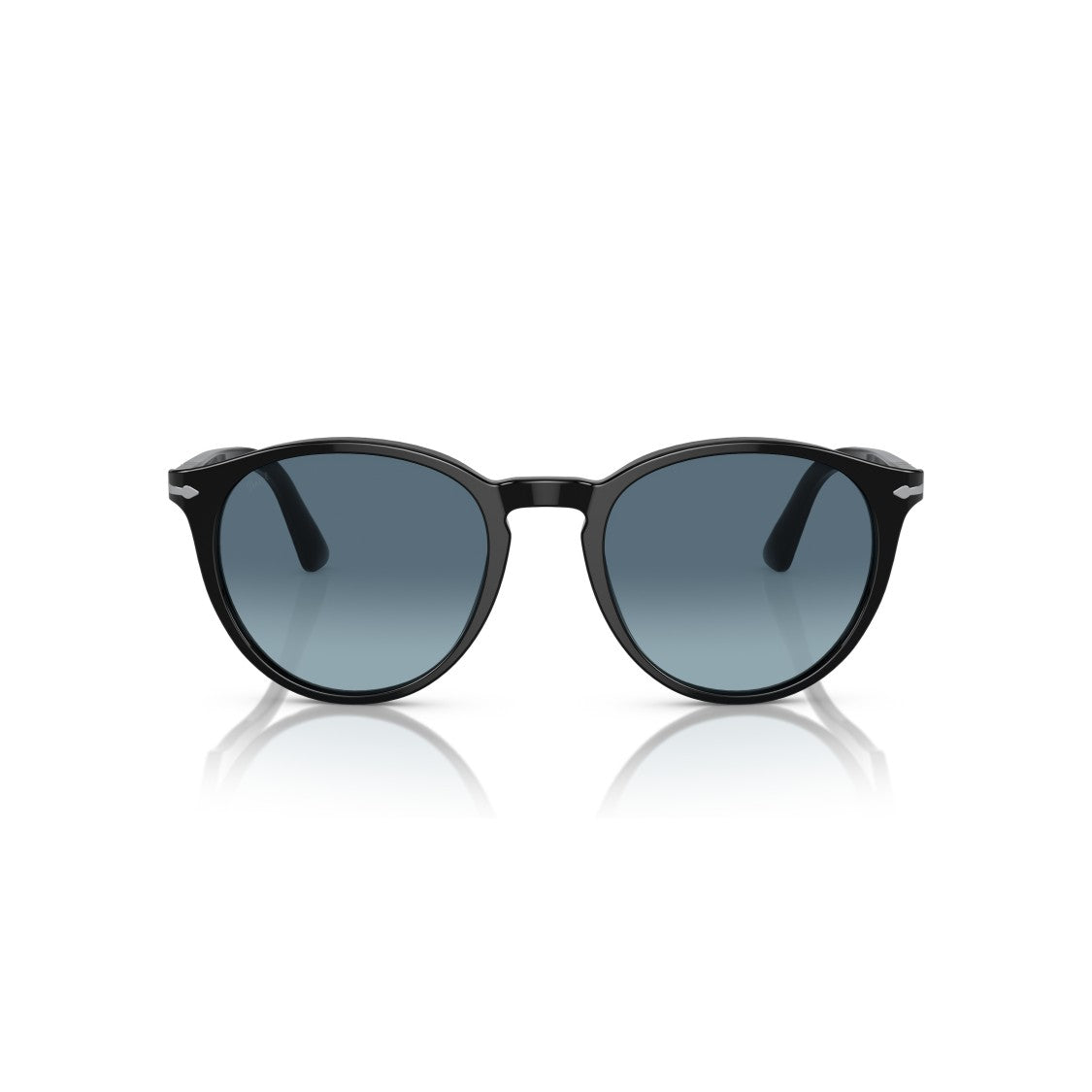 Persol 0Po3152s Round Frame Sunglasses With Gradient Blue Lenses