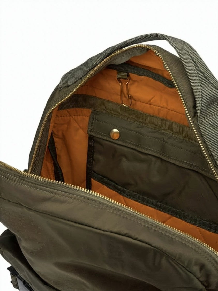 Porter Durable Olive Green Nylon Daypack With Spacious Design