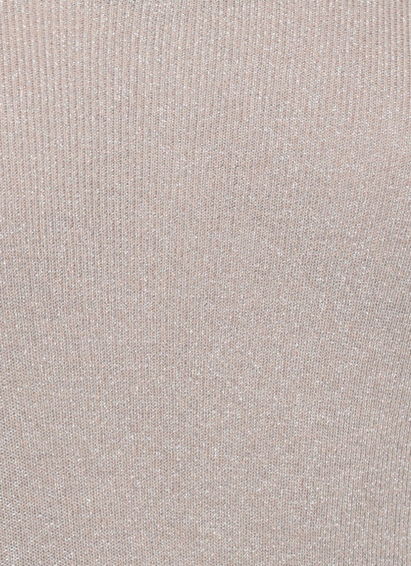 Fabiana Filippi Beige Lurex Long Sleeve Sweater