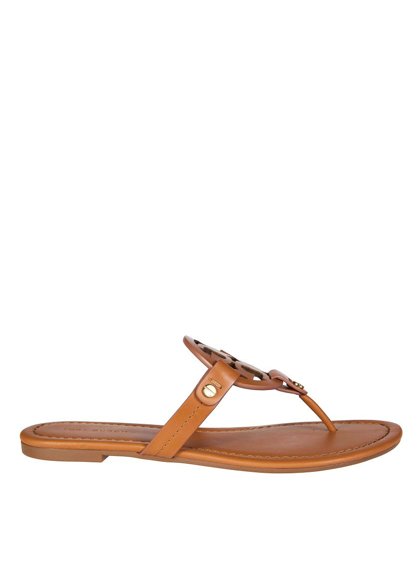 Tory Burch Brown Miller Circular Cut Out Sandals