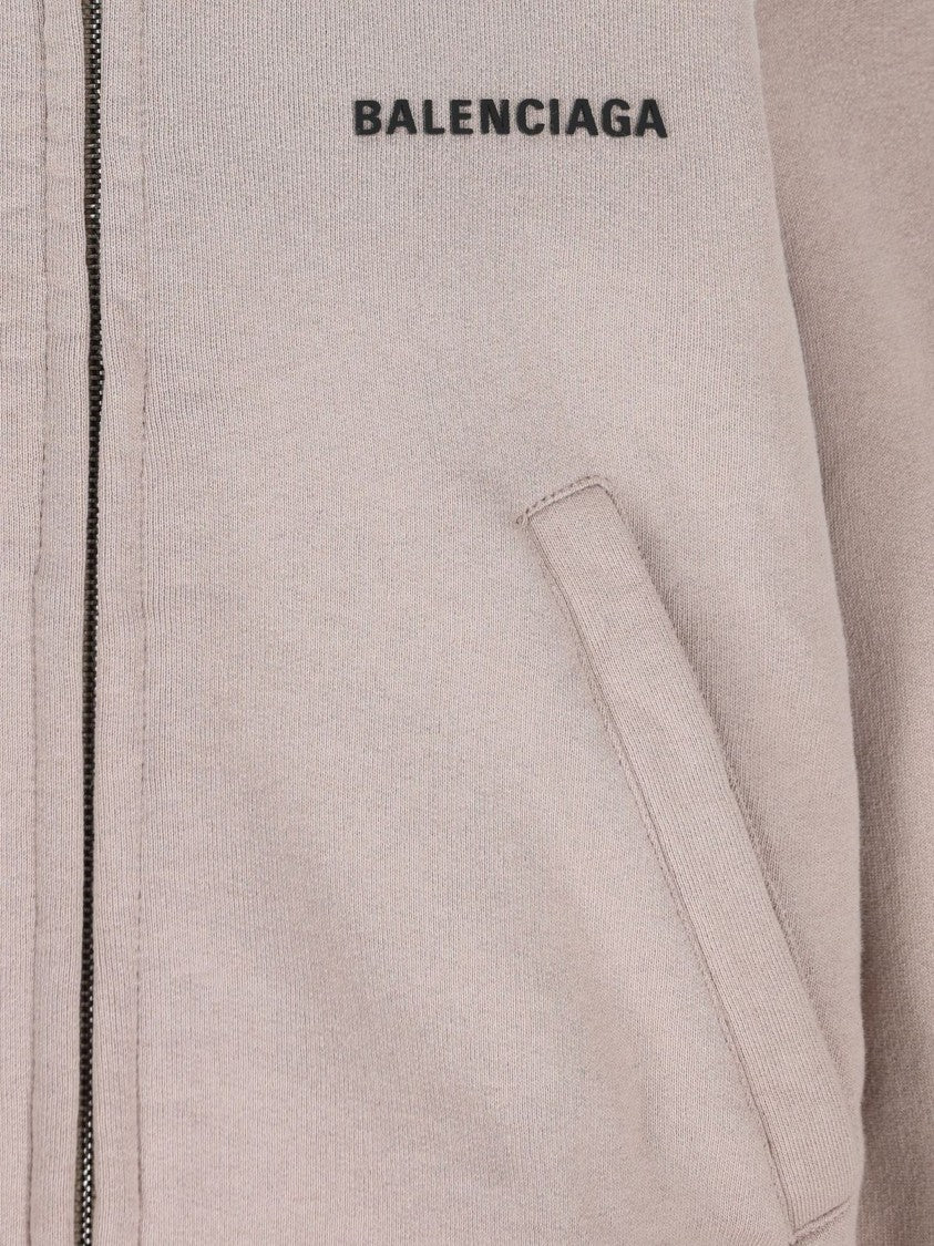 Balenciaga Cropped Fitted Zip-Up Jacket With Ribbed Cuffs