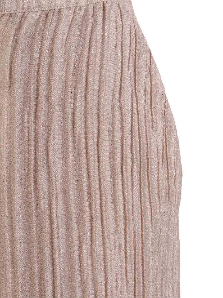 Emporio Armani Textured Crinkled Straight-Leg Pants