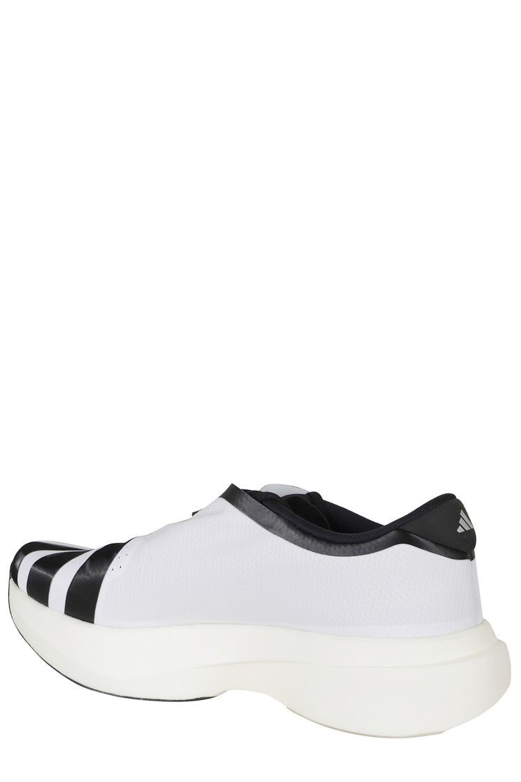 Adidas Originals White Black Adizero Zip Closure Polyester Sneakers