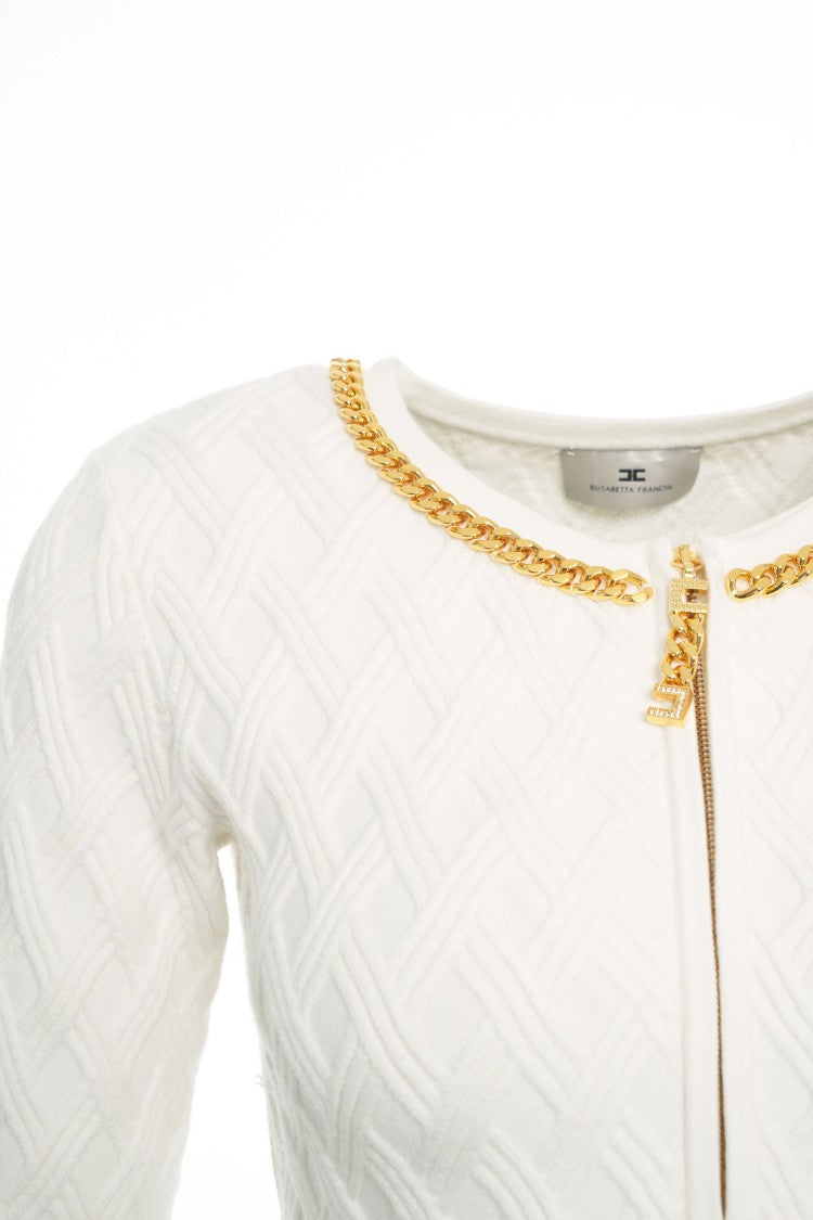 Elisabetta Franchi Mini Dress With Chain Details