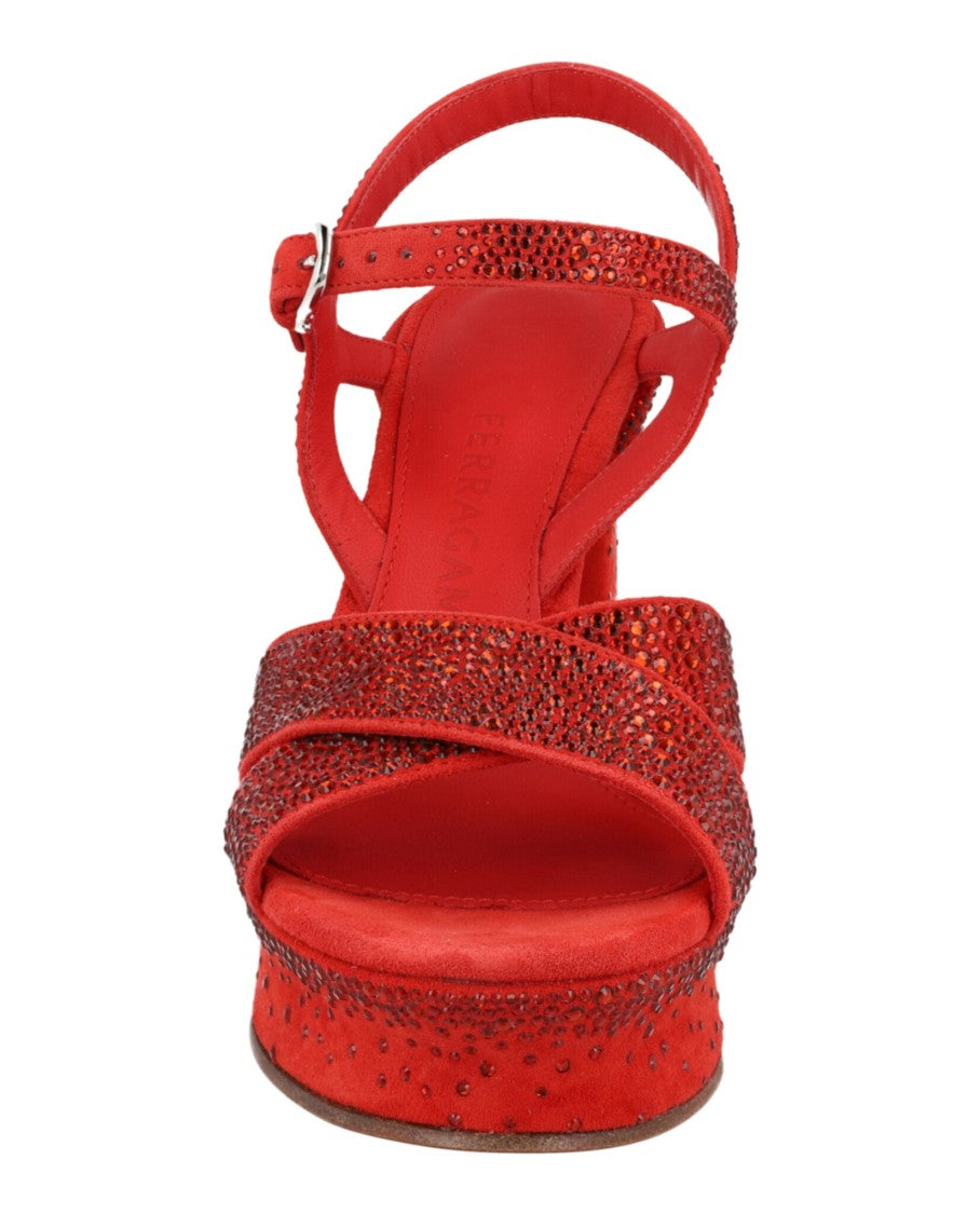 Ferragamo Sonya Suede Platform Sandals