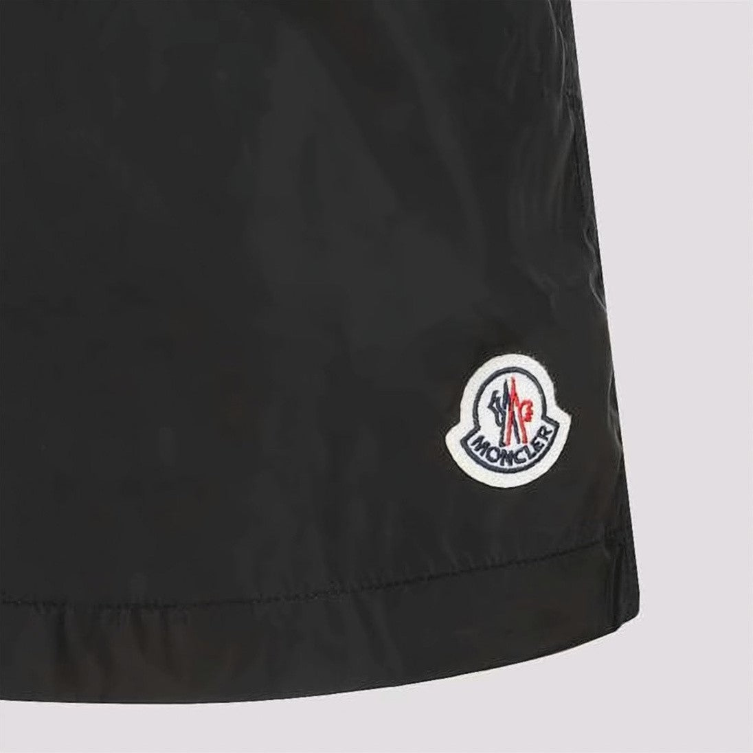 Moncler Black Polyamide Shorts With Drawstring Waistband