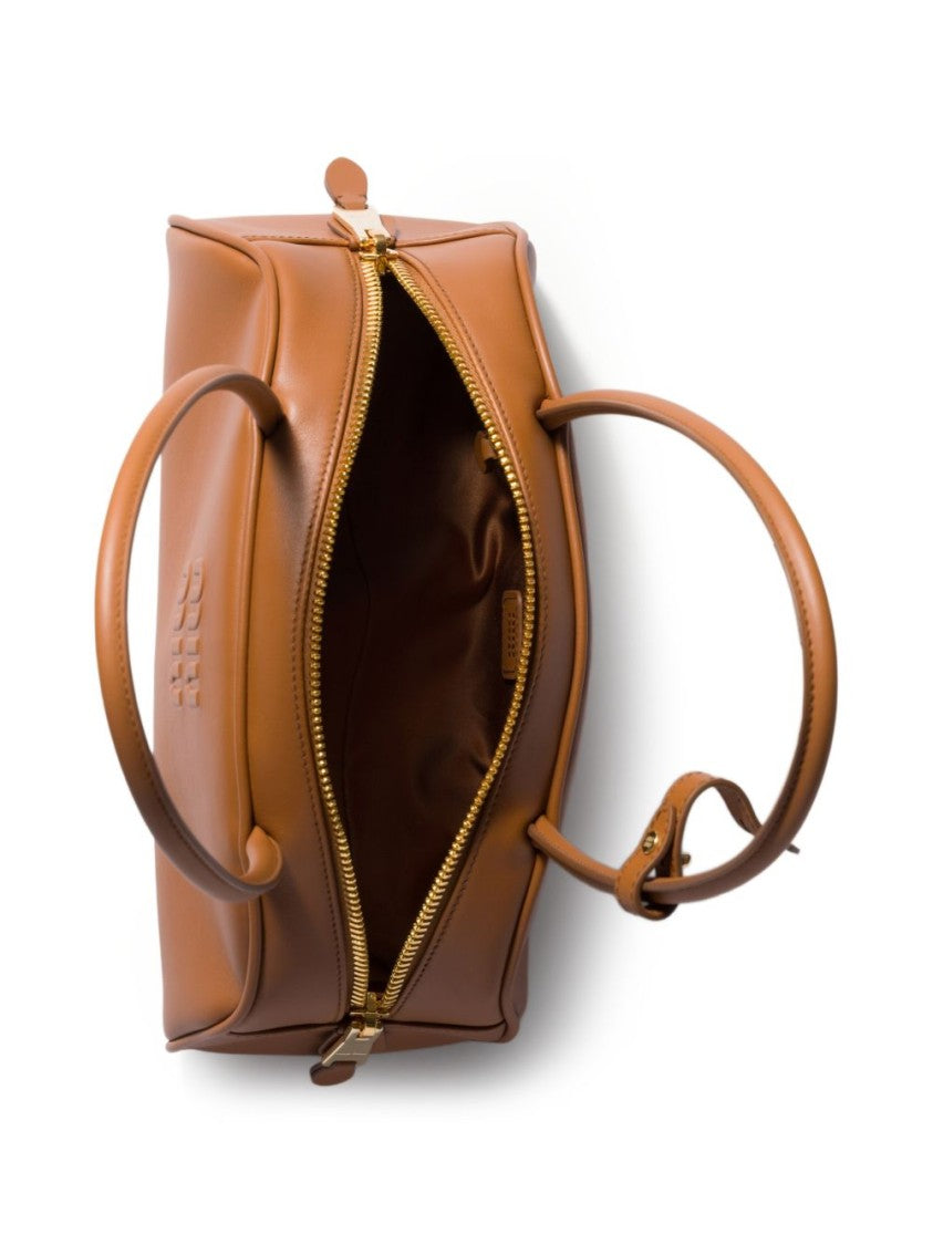 Miu Miu Elongated Smooth Leather Handbag