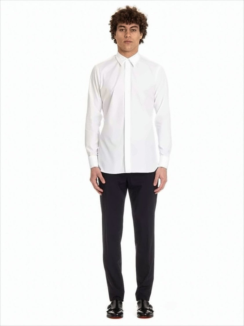 Lardini Ceremony Shirt With Covered Buttons