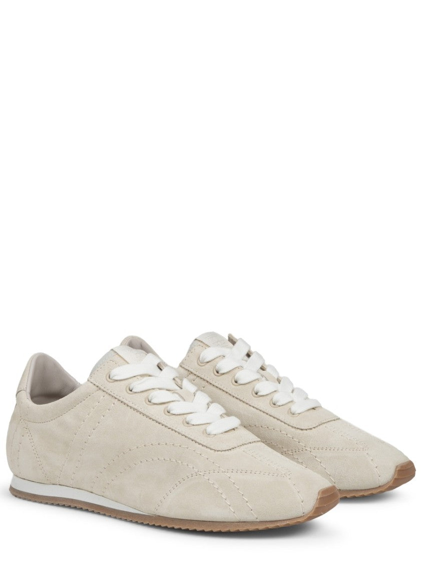 Totême Flex Ribbed Sole Suede Sneakers
