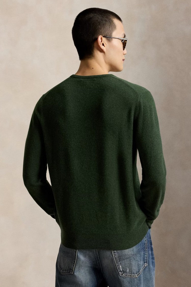 Polo Ralph Lauren Dark Green Heathered Crew-Neck Sweater
