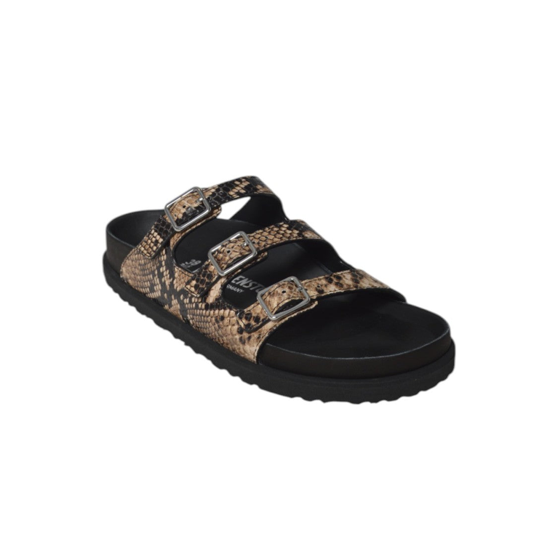 Birkenstock 1774 Beige Python Leather Florida Sandals