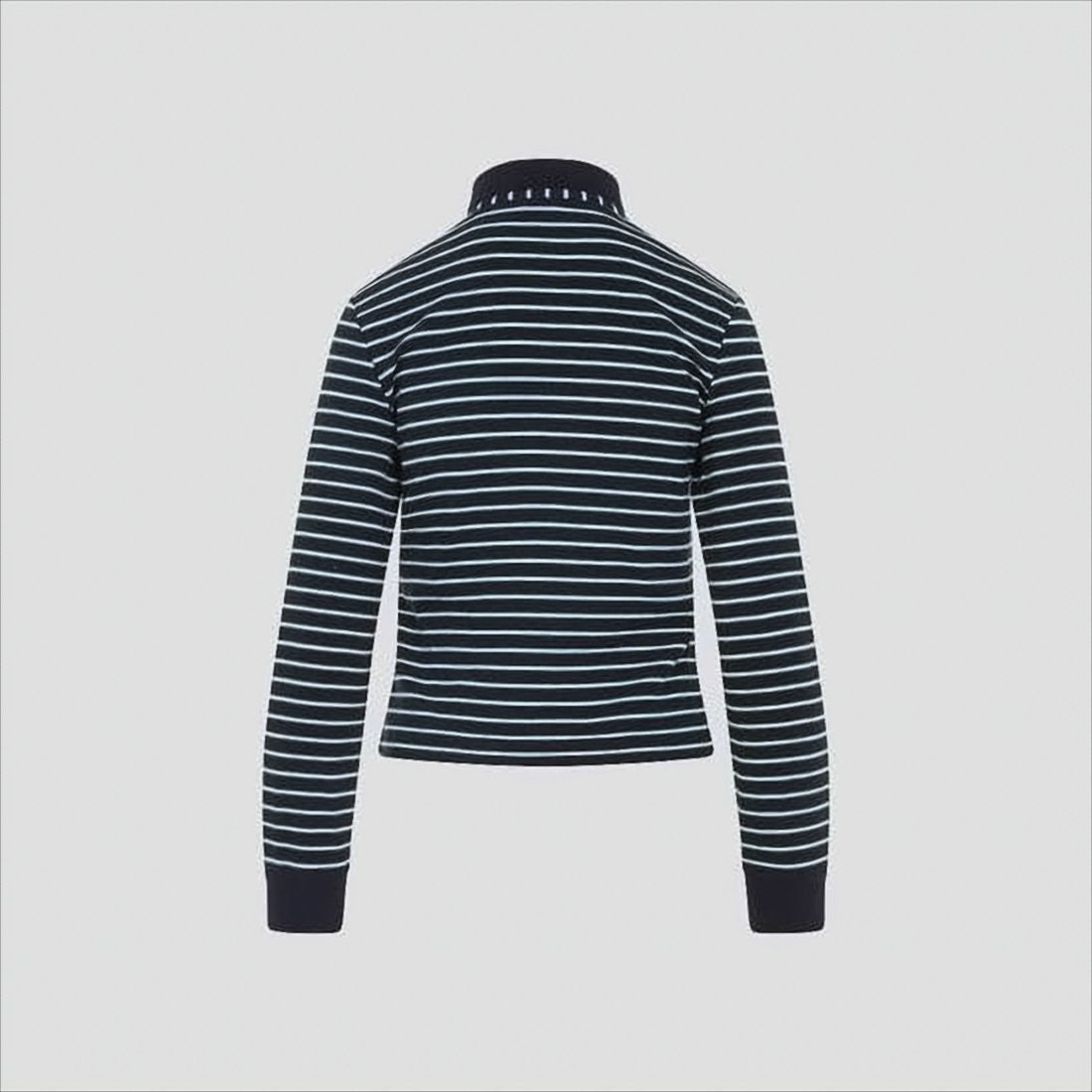 Celine Long-Sleeved Striped Polo Shirt With Ribbed Collar