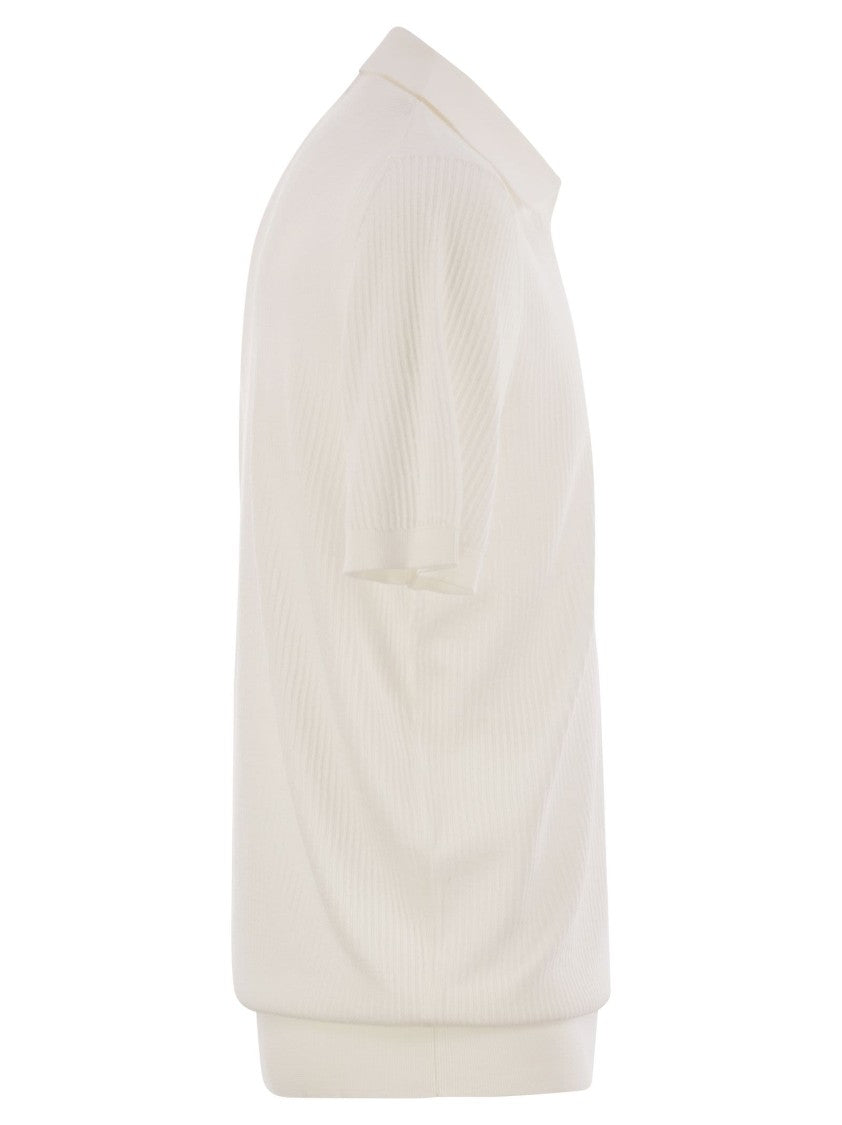 Fedeli Giza Cotton Short-Sleeved Polo Shirt